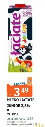 E.Leclerc Mleko junior 3.8% Łaciate oferta