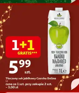 Auchan Sok jabłkowy 100% najdared Dolina Czerska oferta
