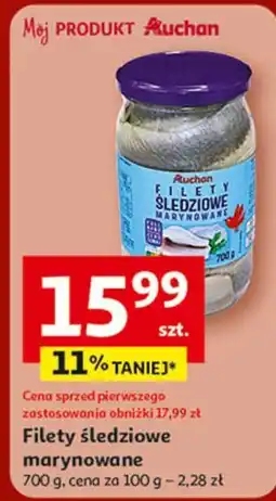 Auchan Śledzie marynowane Auchan Różnorodne (Logo Czerwone) oferta