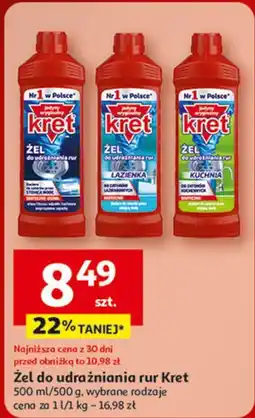 Auchan Żel do udrożniania rur Kret Kuchnia oferta