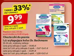 Auchan Ekologiczne chusteczki wyłapujące kolor i wspomagające usuwanie brudu Dr. Beckmann oferta