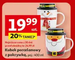 Auchan Kubek porcelanowy z pokrywką 400 ml oferta