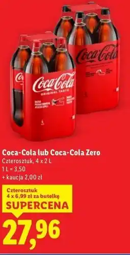 Lidl Coca-Cola lub Cola-Cola Zero oferta