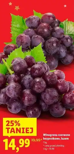 Lidl Winogrona czerwone bezpestkowe, luzem oferta