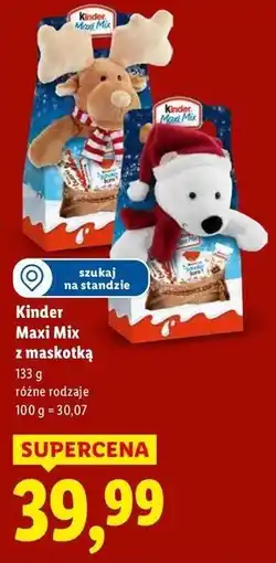 Lidl Kinder Maxi Mix z maskotką oferta