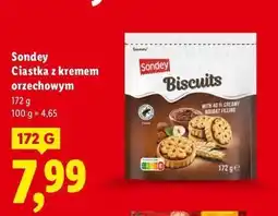 Lidl Sondey Ciastka z kremem orzechowym oferta