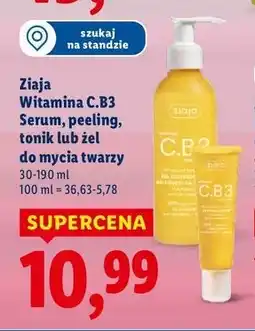 Lidl Ziaja Witamina C.B3 Serum, peeling, tonik lub żel do mycia twarzy oferta