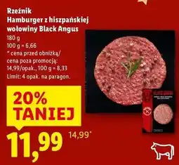 Lidl rzeźnik Hamburger z hiszpańskiej wołowiny Black Angus oferta