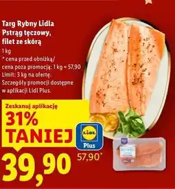 Lidl Targ rybny Lidla Pstrąg tęczowy, filet ze skórą oferta