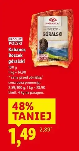 Lidl Kabanos Boczek góralski oferta