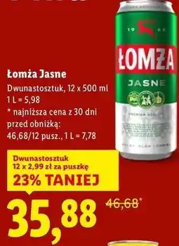 Lidl Łomża Jasne, 12-pak oferta