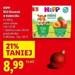 Lidl Deser mini jabłko brzoskwinia Hipp oferta