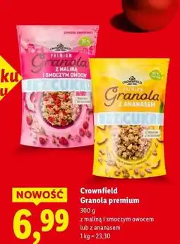Lidl Granola z ananasem bez cukru Crownfield oferta