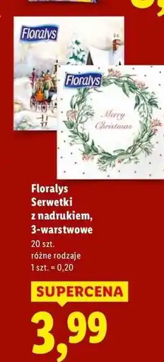 Lidl Serwetki z nadrukiem Floralys oferta