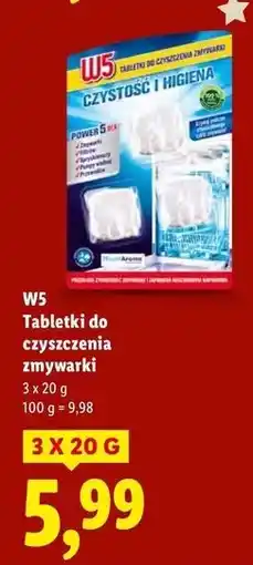 Lidl Tabletki do czyszczenia zmywarki W5 oferta