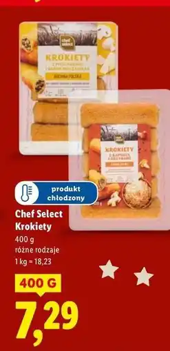 Lidl Krokiety z pieczarkami i mozzarellą Chef Select oferta