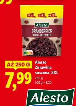 Lidl Żurawina suszona, XXL Alesto oferta