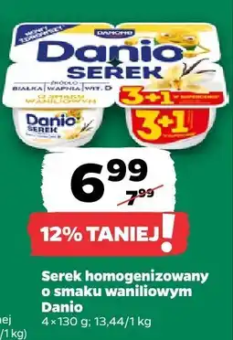Netto Serek homogenizowany Danio smak waniliowy Danone oferta