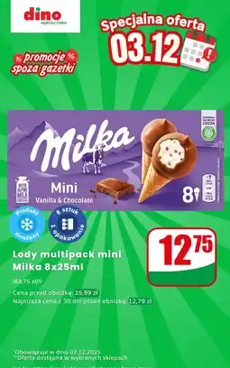 Dino Lody multipack mini Milka Vanilla & Chocolate 8x25ml oferta