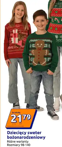 Action Dziecięcy sweter bożonarodzeniowy oferta