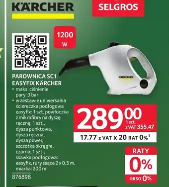 Selgros Parownica Kärcher oferta