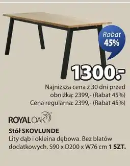 JYSK Stół Royaloak oferta