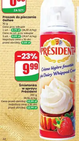 Dino Bita śmietana w sprayu President oferta