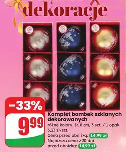 Dino Bombki szklane 8 cm oferta