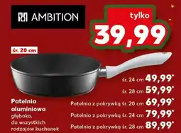 Kaufland Patelnia aluminiowa z pokrywką 24 cm Ambition oferta