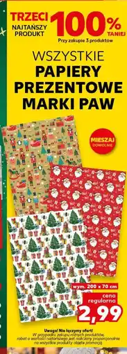 Kaufland Papier do prezentów 200 x 70 cm Paw oferta