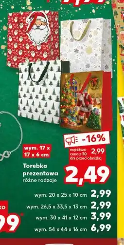 Kaufland Torba prezentowa 20 x 25 10 cm oferta