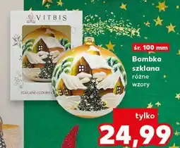 Kaufland Bombka szklana dekorowana 100 mm Vitbis oferta