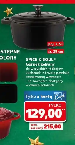 Kaufland Garnek żeliwny 5.6 l Spice&Soul oferta