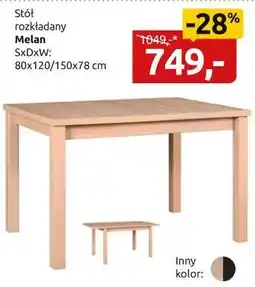Black Red White stoł rozkładany Melan oferta