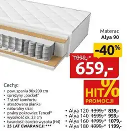 Black Red White materac Alya 90 oferta