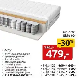 Black Red White materac Ekko 90 oferta