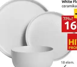 Black Red White komplet obiadowy White Flower oferta