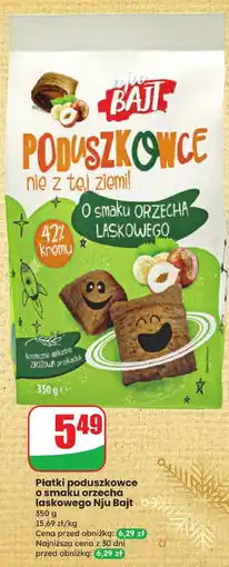 Dino Płatki poduszkowce o smaku orzecha laskowego Nju Bajt oferta