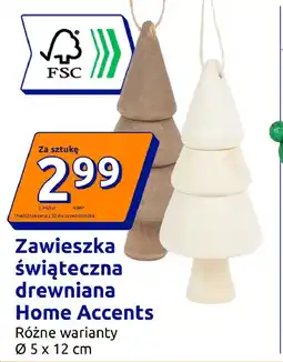 Action Zawieszka świąteczna drewniana Home Accents oferta