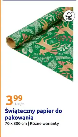 Action Świąteczny papier do pakowania oferta