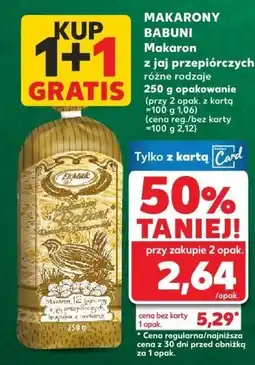 Kaufland Makaron z jaj przepióczych różne rodzaje Makarony Babuni oferta
