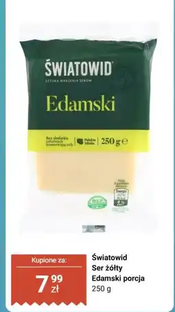 Biedronka Ser żółty Edamski porcja 250 g Światowid oferta