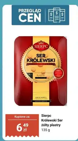 Biedronka Królewski Ser żółty plastry 135 g Sierpc oferta