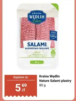 Biedronka Salami Nature wieprzowo-wołowe plastry Kraina Wędlin oferta