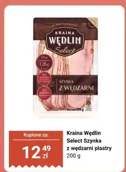 Biedronka Szynka Select z wędzarni plastry Kraina Wędlin oferta