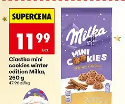 Biedronka Ciastka mini cookies winter edition Milka oferta