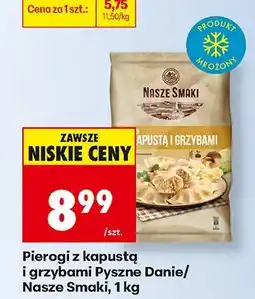 Biedronka Pierogi z kapustą i grzybami Pyszne Danie/Nasze Smaki, 1 kg Biedronka oferta