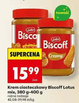 Biedronka Krem ciasteczkowy Biscoff Lotus mi różne rodzaje oferta