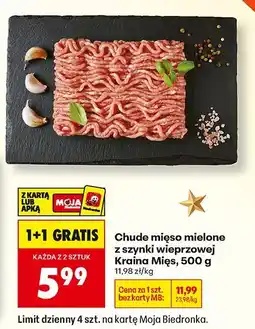 Biedronka Chude mięso mielone z szynki wieprzowej Kraina Mięs, 500 g oferta