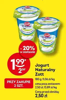 Żabka Jogurt Naturalny Zott oferta